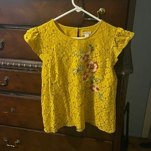 Yellow floral top
